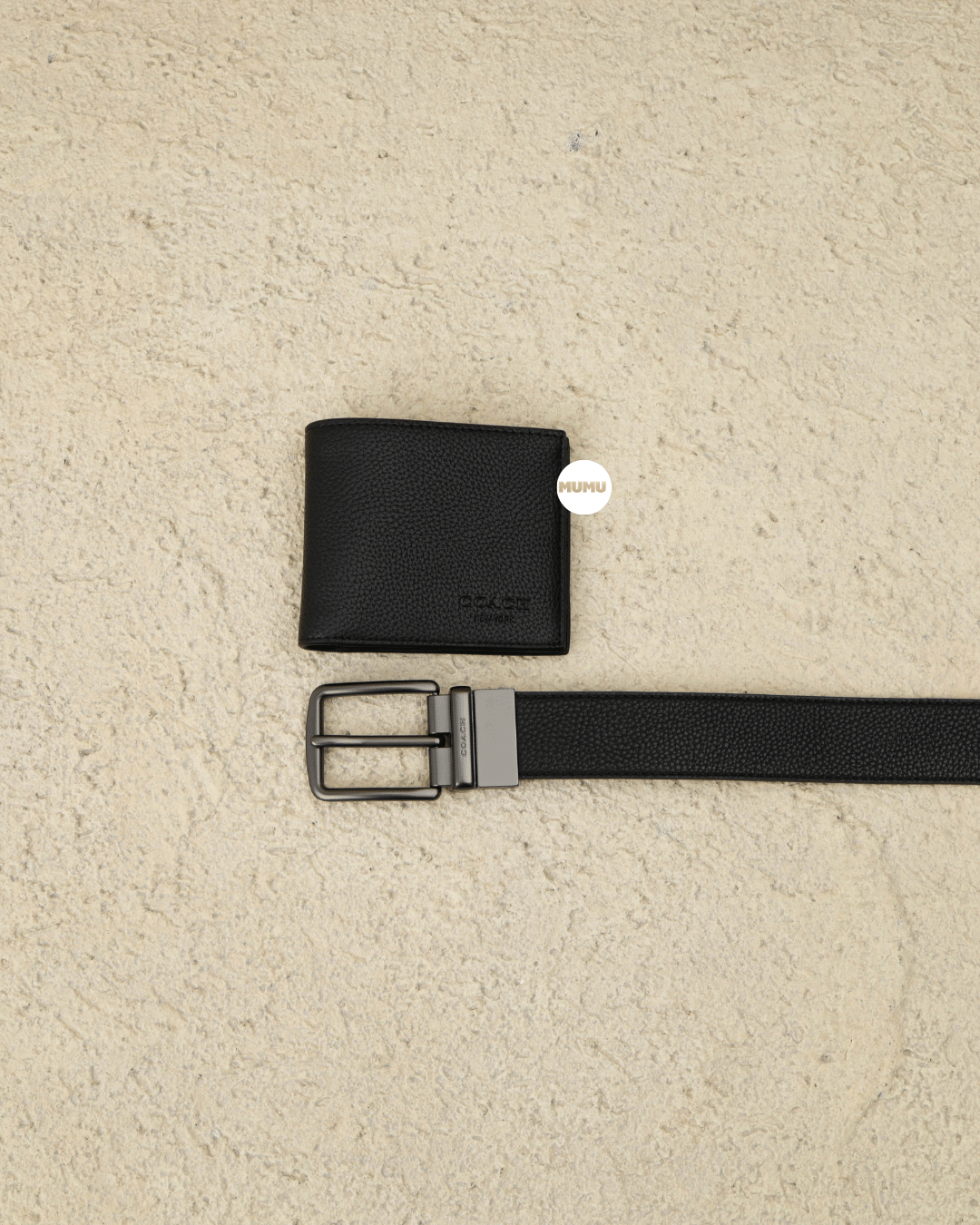 Boxed Wallet And Belt Gift Set Black