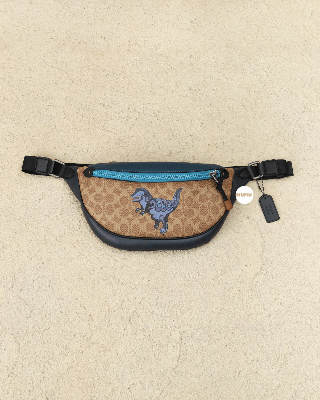 NWT Coach Elias Leather Belt Bag With Puffy Diamond Quilting in Teal | eBay