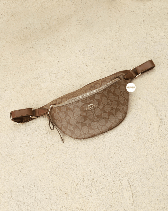 Belt Bag In Signature Canvas Khaki Saddle