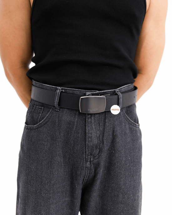 Boxed Plaque And Harness Buckle Cut To Size Reversible Belt, 38Mm Black/Mahogany