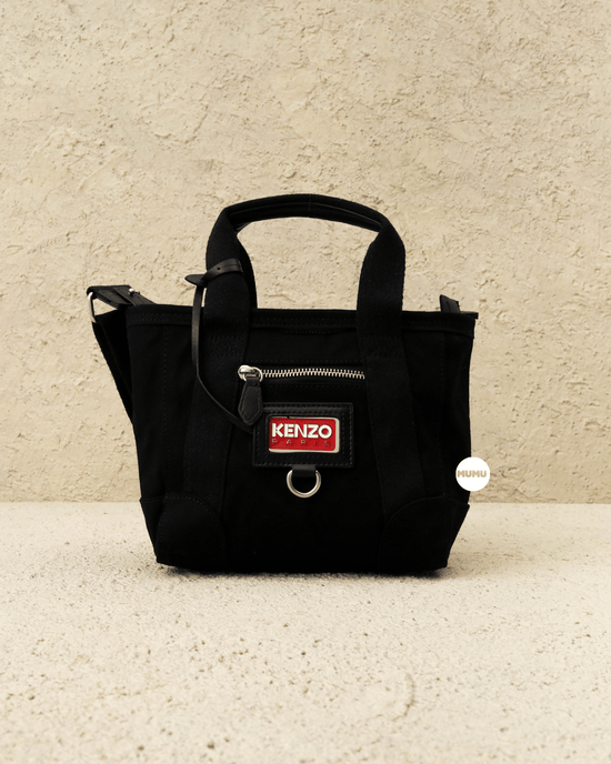 Miniature Tote Bag With Strap Black