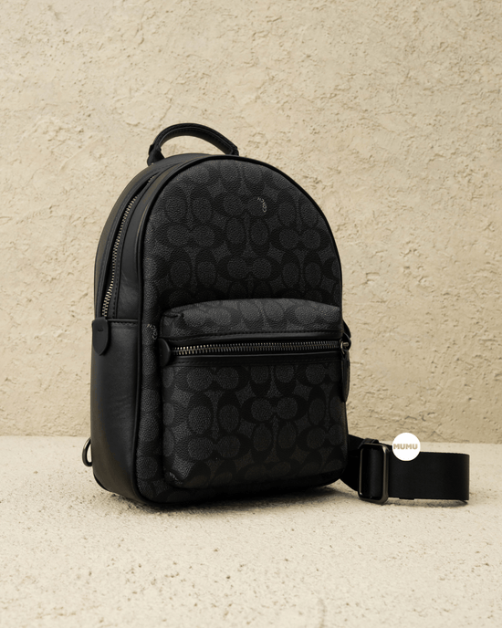 Charter Pack In Signature Canvas Charcoal Black