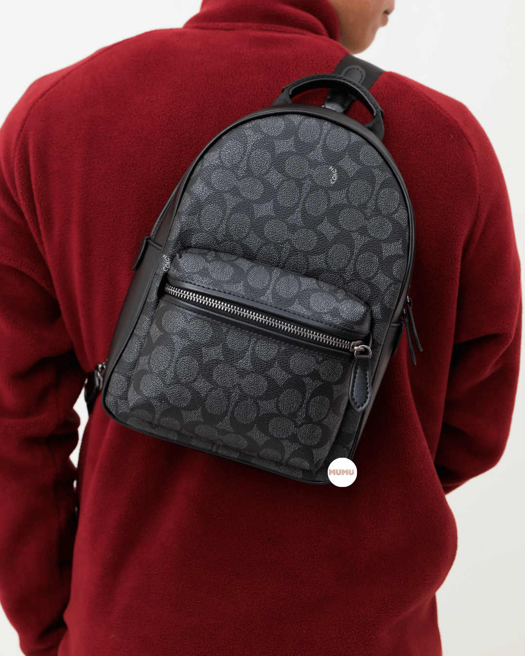 Charter Pack In Signature Canvas Charcoal Black