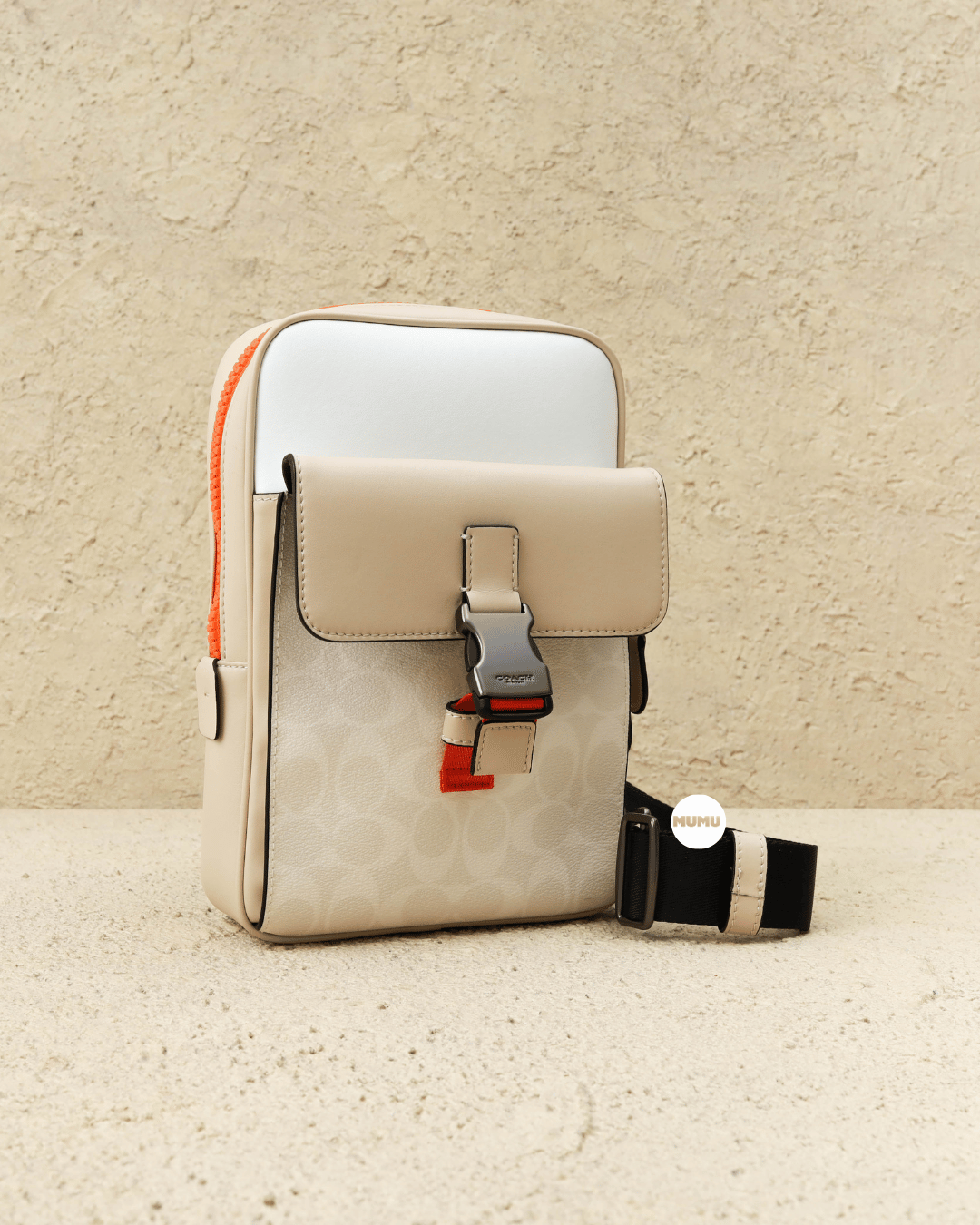 Track Pack In Signature Canvas With Coach Patch Chalk Bone Multi