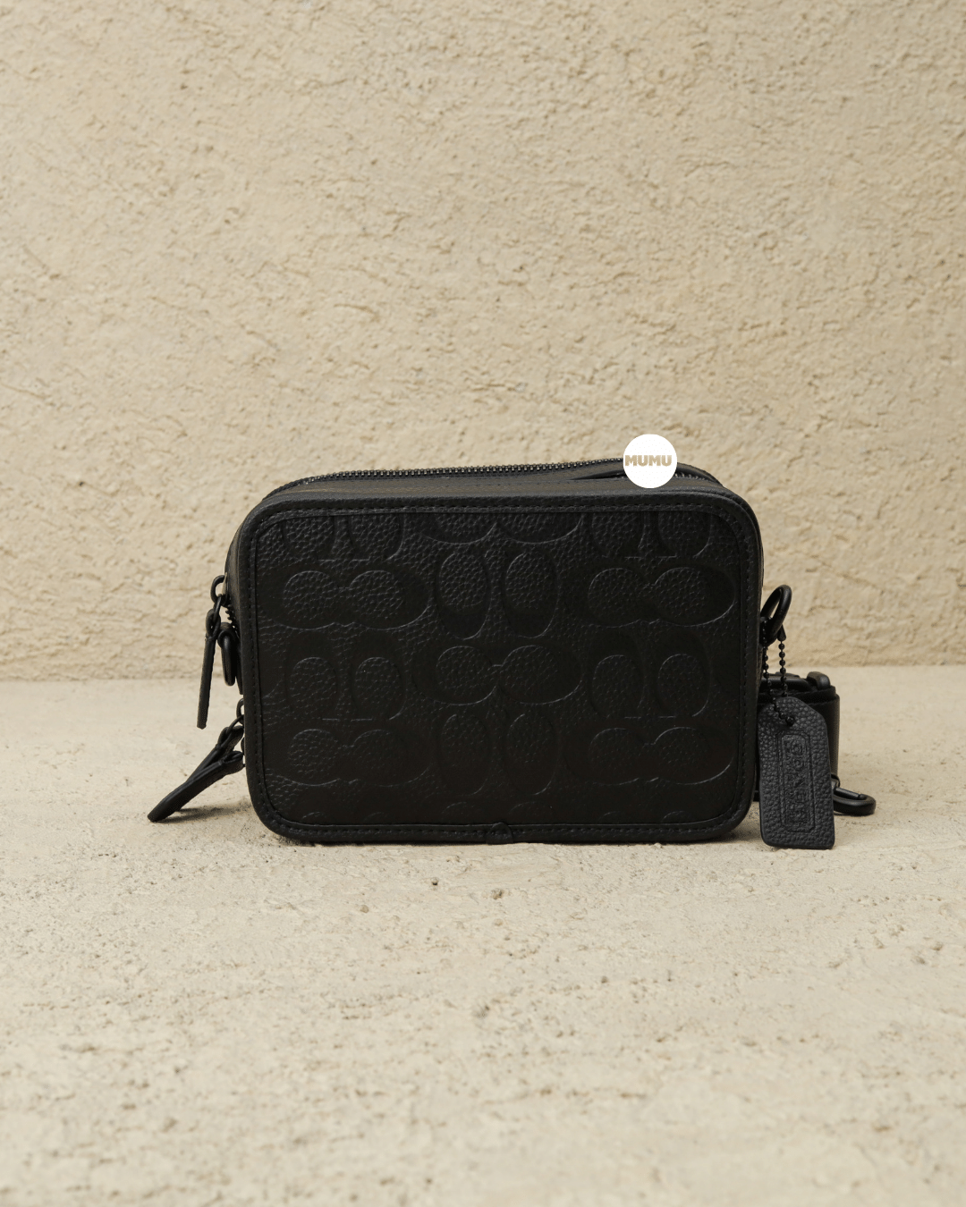 Charter Crossbody With Hybrid Pouch In Signature Leather Black