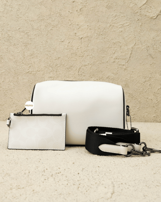 Axel Crossbody With Signature Canvas And Coach Stamp Gunmetal Chalk Multi