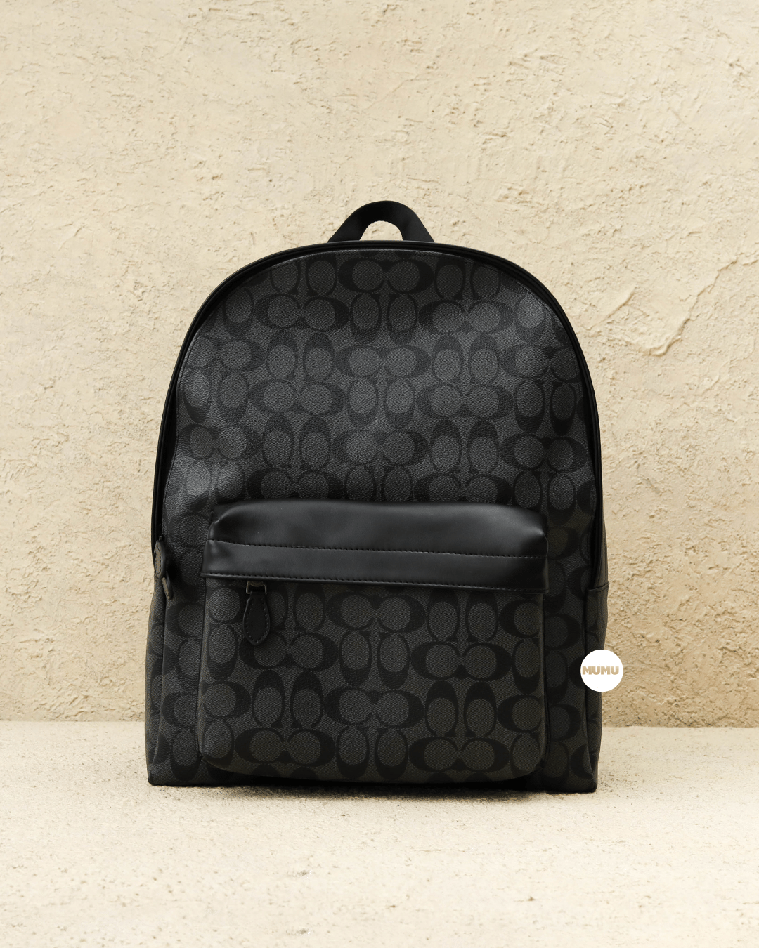 Charles Backpack In Signature Canvas Charcoal Black
