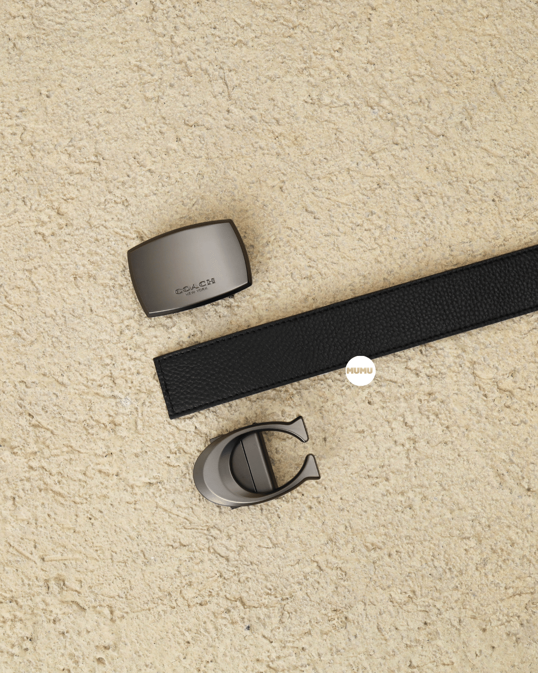 Boxed Plaque And Signature Buckle Cut To Size Reversible Belt, 38Mm Black Dark Saddle