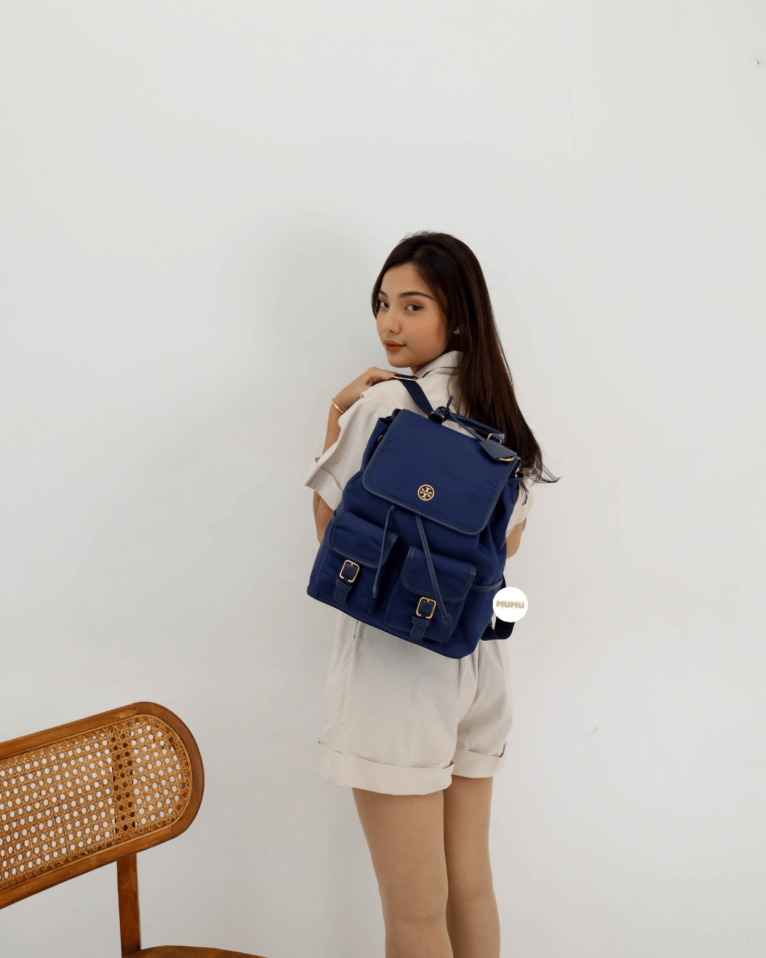 Piper Flap Backpack Navy