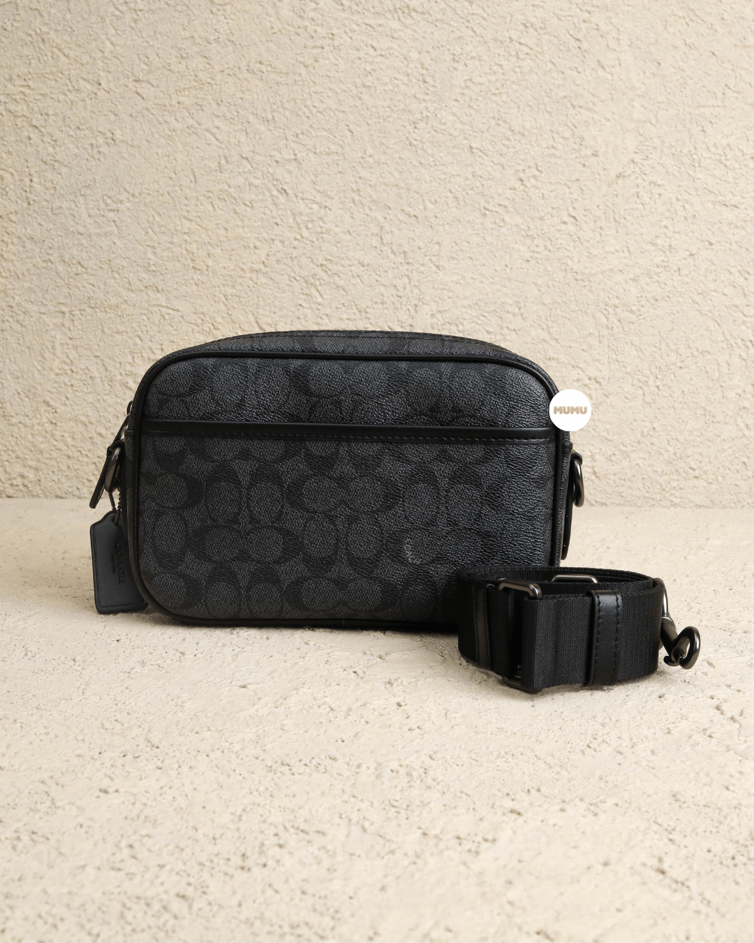 Academy Crossbody In Signature Canvas Charcoal