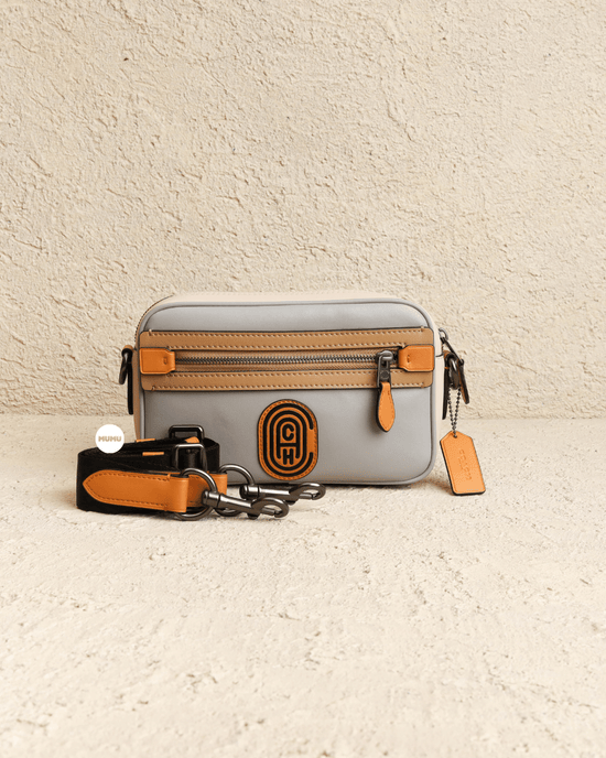 Academy Crossbody In Colorblock With Coach Patch Washed Steel